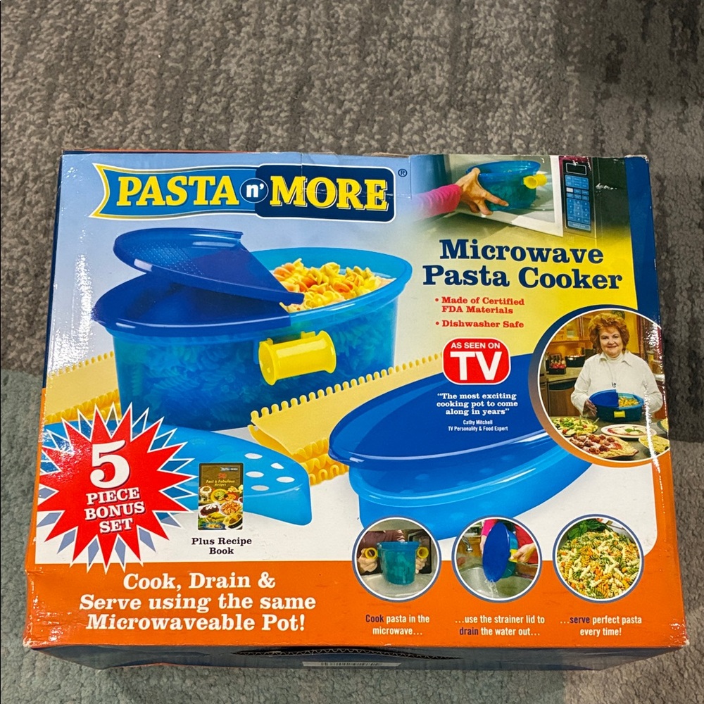 As Seen On TV Blue Microwave Pasta n' More Cooker